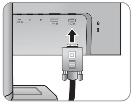 BENQ BL2201PT - To Connect the D-Sub Cable - 1