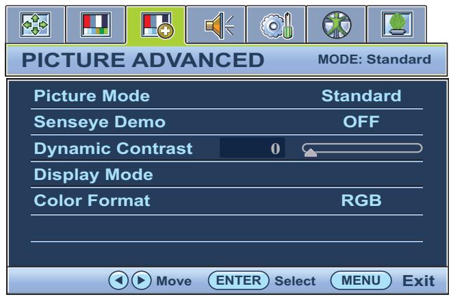 BENQ BL2201PT - Picture Advanced menu - 1