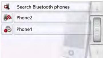 BECKER TRANSIT 5 LMU - Calling up a device list - 1