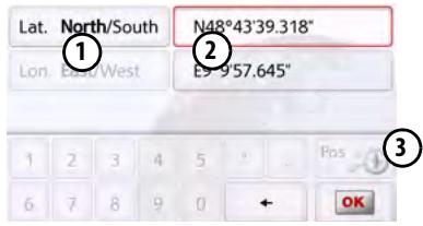 BECKER TRANSIT 5 LMU - Coordinate entry - 2
