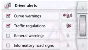 BECKER TRANSIT 5 LMU - Setting Driver alerts - 1