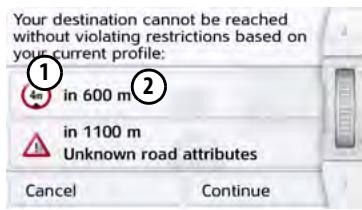 BECKER TRANSIT 5 LMU - Feedback after route calculation - 1
