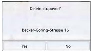 BECKER TRANSIT 5 LMU - Deleting a stopover - 2