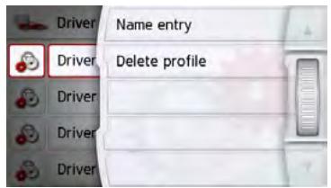 BECKER TRANSIT 5 LMU - Renaming driver profile - 1