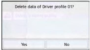 BECKER TRANSIT 5 LMU - Deleting driver profile - 1