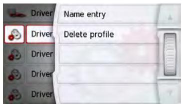 BECKER TRANSIT 5 LMU - Deleting driver profile - 2