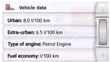 BECKER TRANSIT 5 LMU - The Vehicle data button - 2
