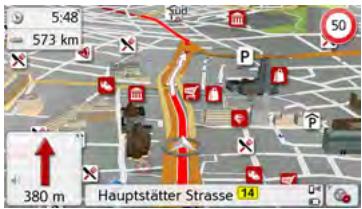 BECKER TRANSIT 5 LMU - The Map view button - 4