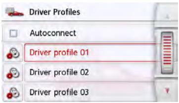 BECKER TRANSIT 5 LMU - Deleting driver profile - 3