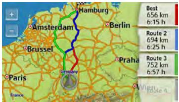BECKER TRANSIT 5 LMU - Displaying/selecting different routes - 1