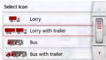 BECKER TRANSIT 5 LMU - Selecting vehicle category and name - 2