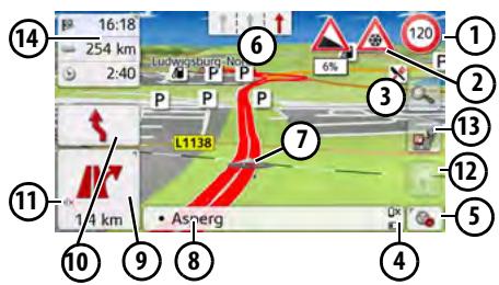 BECKER TRANSIT 5 LMU - Map display with route guidance - 1