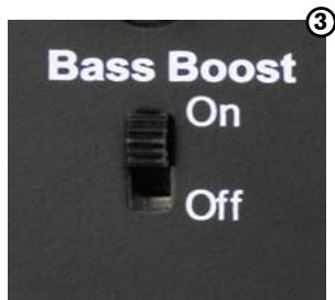 M-AUDIO STUDIOPHILE AV 30 - Setting the "Bass Boost" EQ Switch ③ - 3