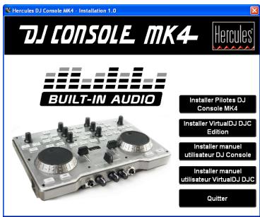 HERCULES DJ CONTROL AIR - Si le menu d'installation ne se lance pas automatiquement : - 1