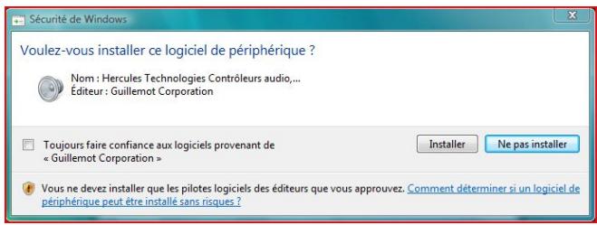 HERCULES DJ CONTROL AIR - Installation sous windows 7 / vista - 1