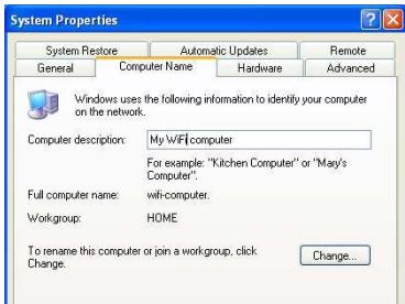 HERCULES EPLUG 200 DUO - Windows XP: Modifying a workgroup name (advanced users) - 1