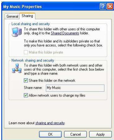 HERCULES EPLUG 200 DUO - Windows XP: Sharing folders - 1