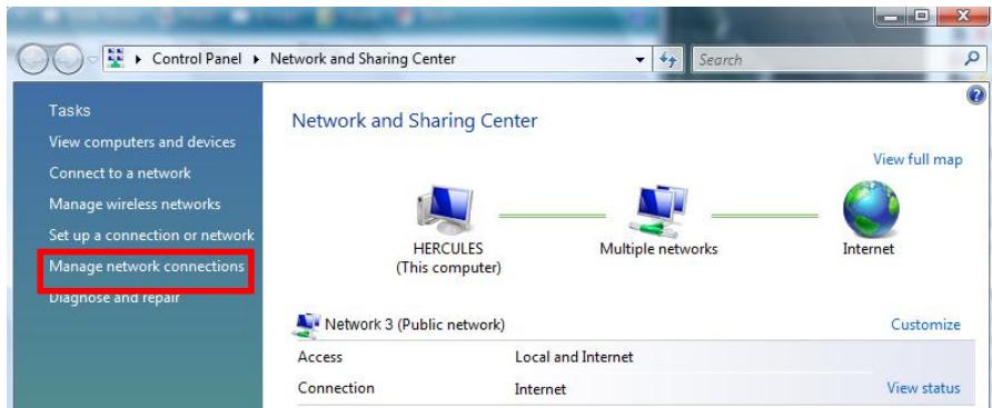 HERCULES EPLUG 200 DUO - Click Manage network connections. - 1