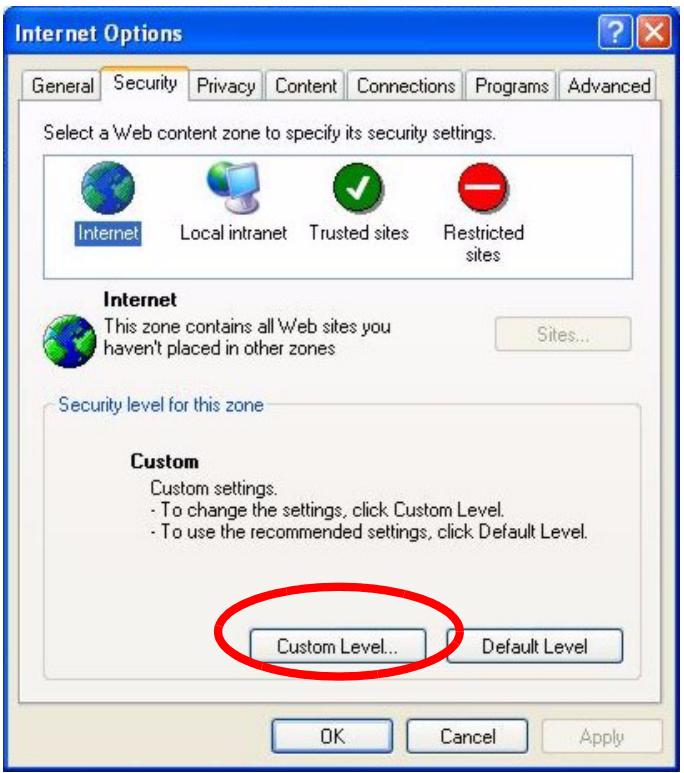 ZYXEL PRESTIGE 661H - ActiveX Controls in Internet Explorer - 1