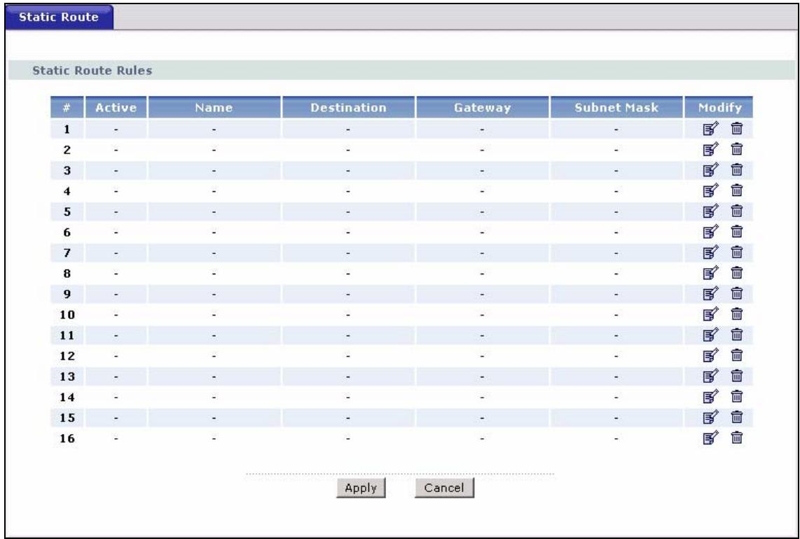 ZYXEL PRESTIGE 661H - Configuring Static Route - 1