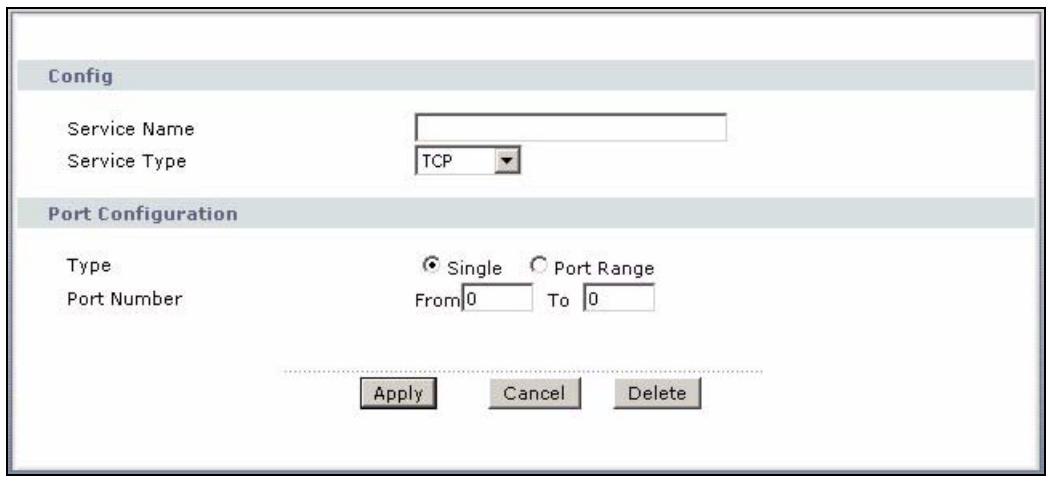 ZYXEL PRESTIGE 661H - Configuring A Customized Service - 1