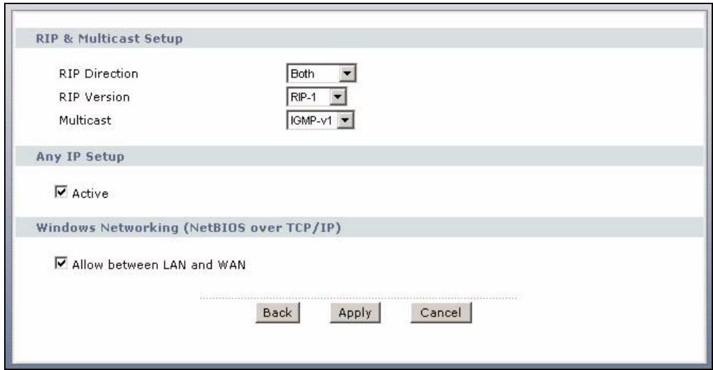 ZYXEL PRESTIGE 661H - Configuring Advanced LAN Setup - 1