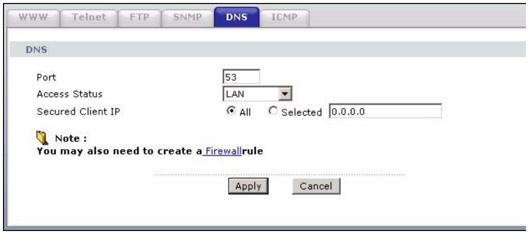 ZYXEL PRESTIGE 661H - Configuring DNS - 1