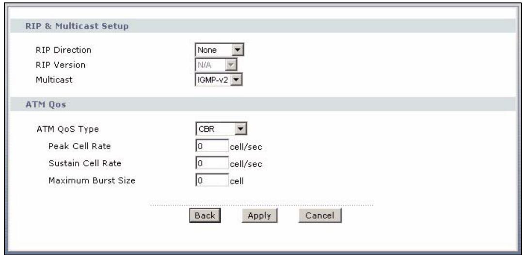 ZYXEL PRESTIGE 661H - Configuring More Connections Advanced Setup - 1