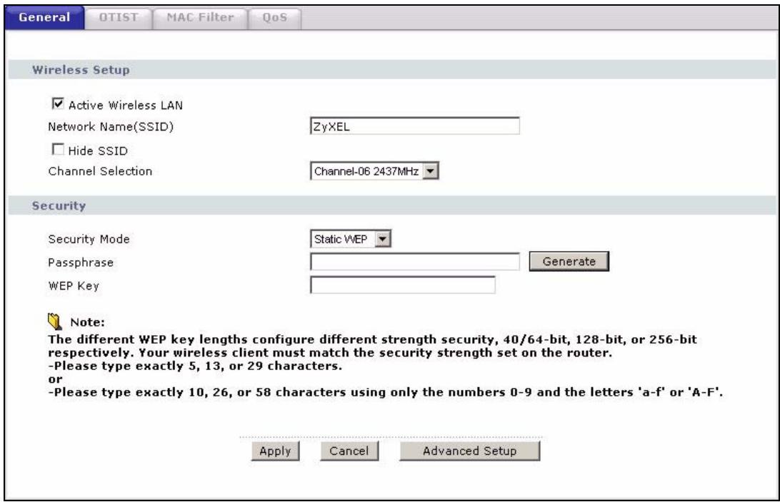 ZYXEL PRESTIGE 661H - WEP Encryption - 1