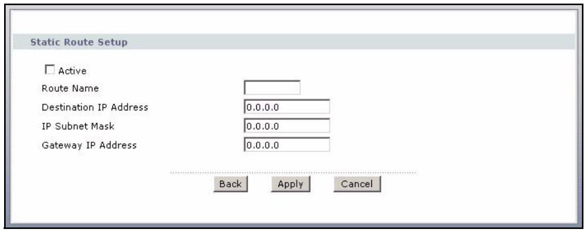 ZYXEL PRESTIGE 661H - Static Route Edit - 1