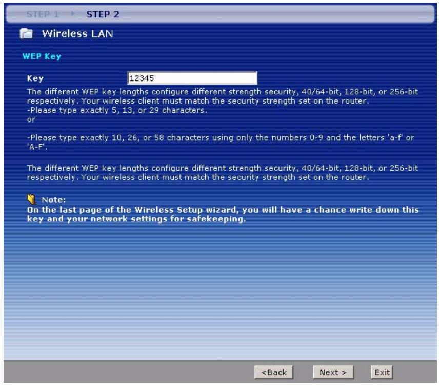 ZYXEL PRESTIGE 661H - Manually assign a WEP key - 1