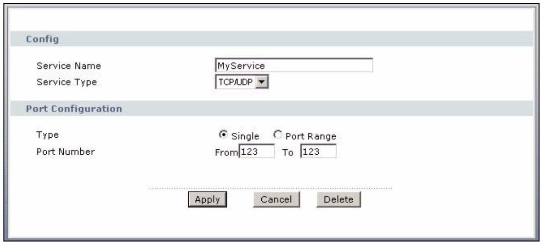 ZYXEL PRESTIGE 661H - Example Firewall Rule - 2