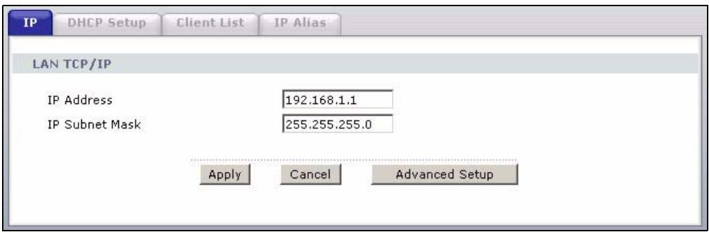 ZYXEL PRESTIGE 661H - Configuring LAN IP - 1