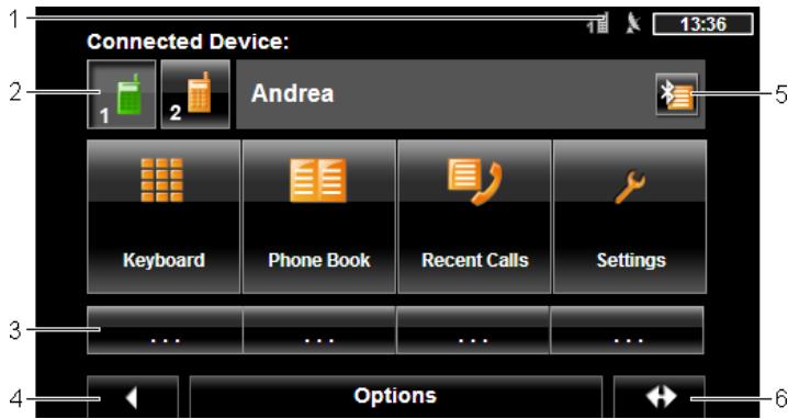 NAVIGON 70 PLUS TRAFIC - Elements of the hands-free module - 1