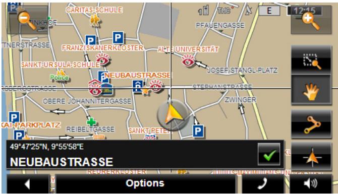 NAVIGON 70 PLUS TRAFIC - Map in Destination search mode - 1