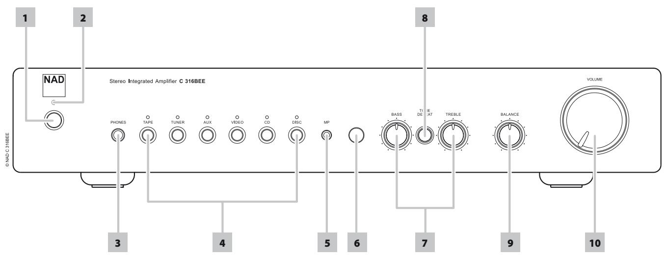 NAD C316 BEE - Panneau avant - 1