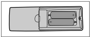 VIEWSONIC PJD5233 - Installing the Batteries - 2