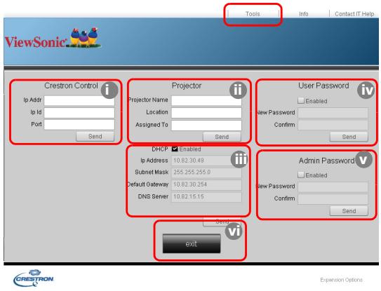 VIEWSONIC PJD6683W - About Crestron e-Control - 2