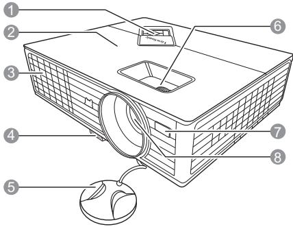 VIEWSONIC PJD6683W - Front/upper side - 1