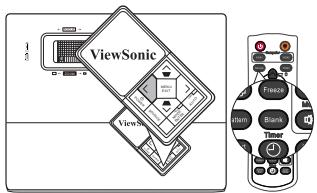 VIEWSONIC PJD6683W - Hiding the image - 1