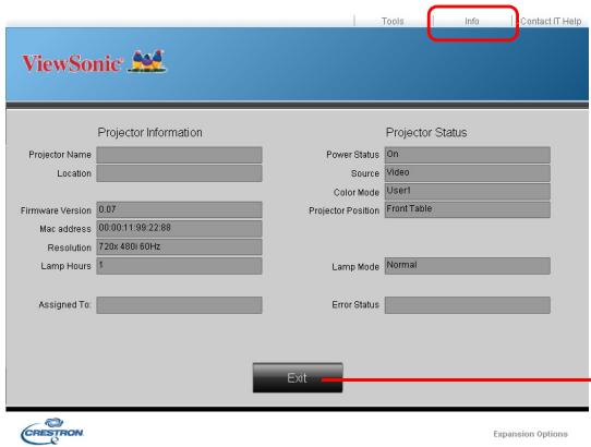 VIEWSONIC PJD6683W - About Crestron e-Control - 4