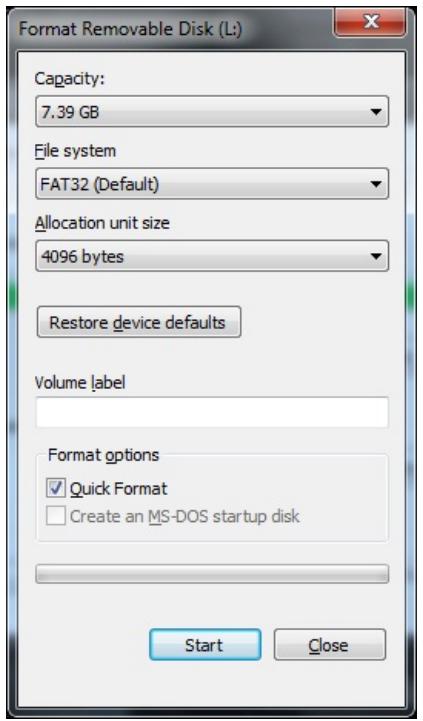 ROAD EYES REC NEO - formater carte SD - 10