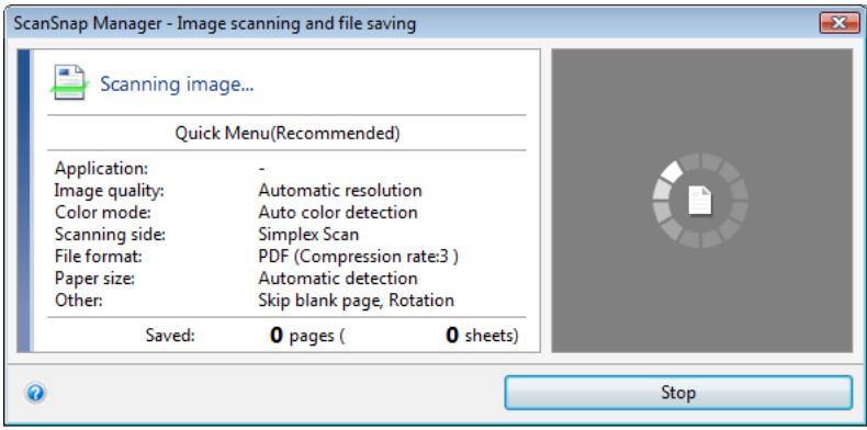 FUJITSU SCANSNAP S1100 DELUXE - ■ Showing the Scanning Progress - 1