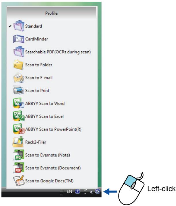 FUJITSU SCANSNAP S1100 DELUXE - Left-Click Menu - 1