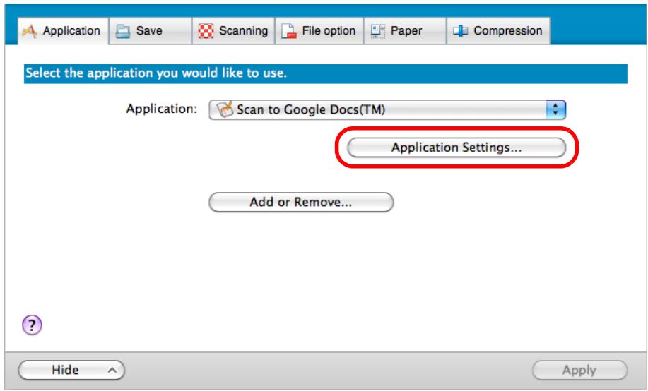FUJITSU SCANSNAP S1100 DELUXE - Change the settings for [Scan to Google Docs(TM)] (If you do not want to change any settings, go to step 4.). - 1