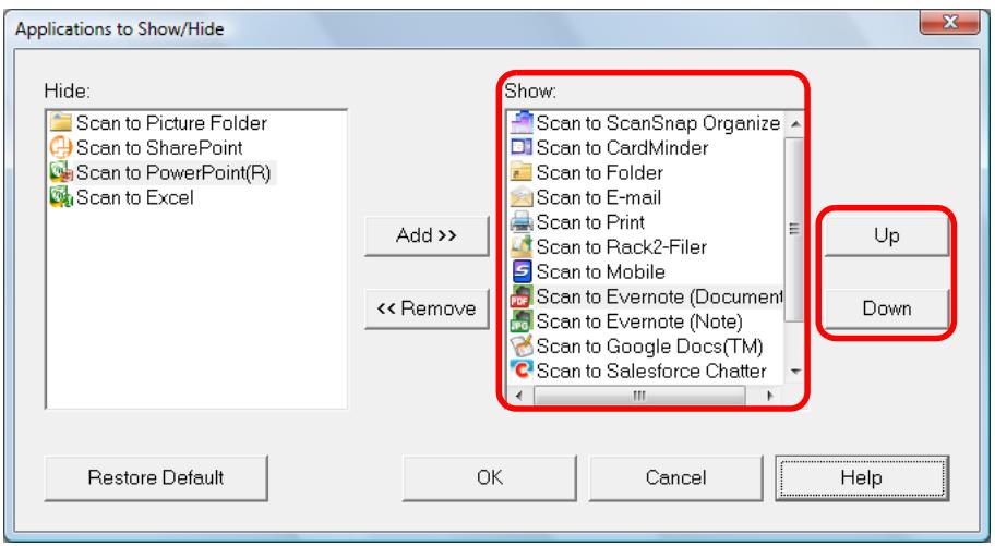 FUJITSU SCANSNAP S1100 DELUXE - - Display Order of Applications - 1