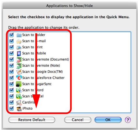 FUJITSU SCANSNAP S1100 DELUXE - - Display Order of Applications - 2