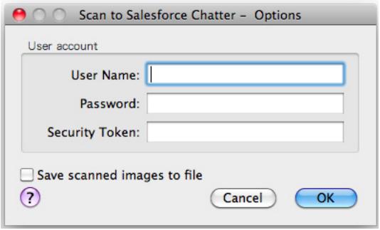 FUJITSU SCANSNAP S1100 DELUXE - Change the settings for [Scan to Salesforce Chatter] (If you do not want to change any settings, go to step 5.). - 2