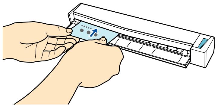 FUJITSU SCANSNAP S1100 DELUXE - Insert the business card straight into the feeding section of the ScanSnap, with the scanning side facing up. - 3