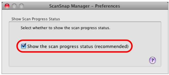 FUJITSU SCANSNAP S1100 DELUXE - Clear the [Show the scan progress status (recommended)] checkbox. - 1